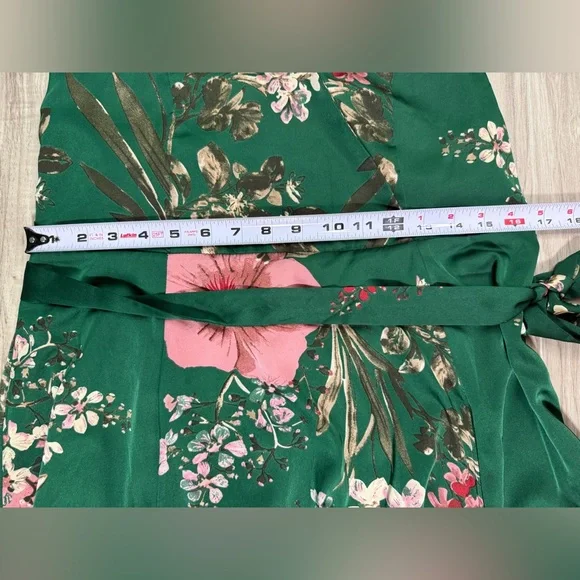 Lulu's Still the One Emerald Green Floral Print Satin Maxi Dress - Picture 5 of 16